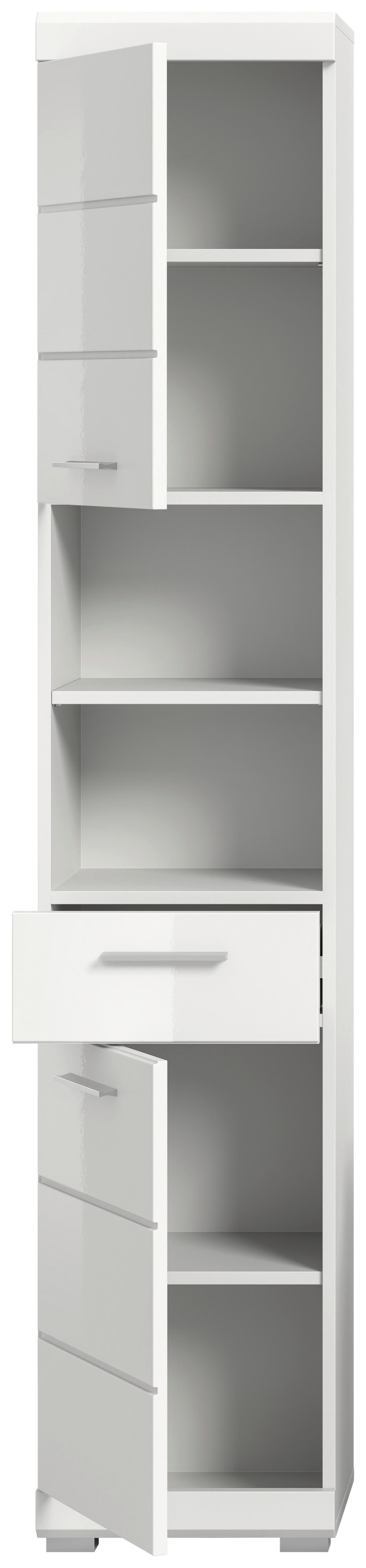 Badhochschrank Scout weiß weiß Hochglanz B/H/T: ca. 37x191x31 cm Scout - weiß (37,00/191,00/31,00cm) - xonox.home