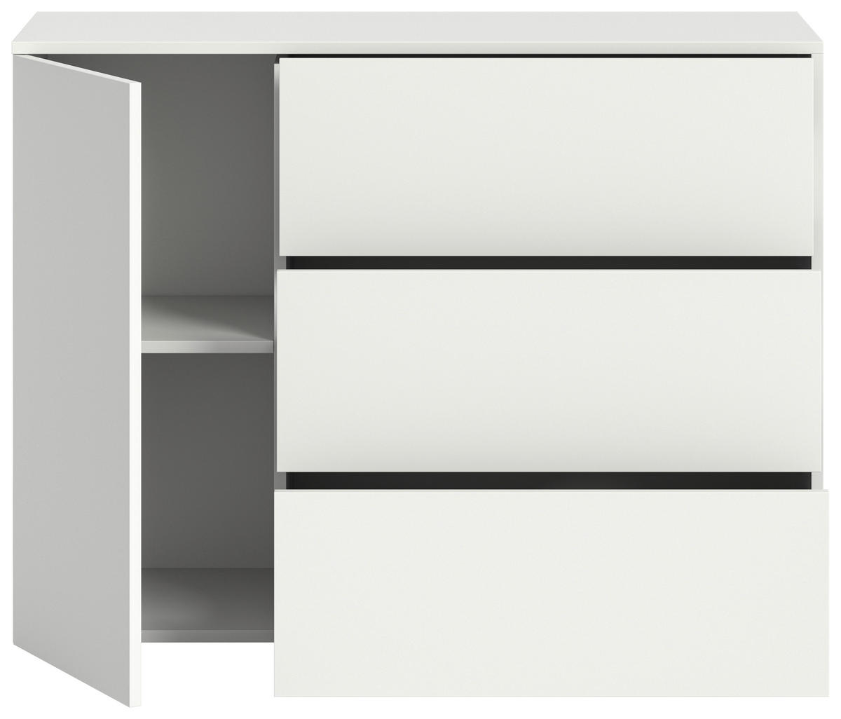 Sideboard Samba weiß Eiche Artisan Nachbildung B/H/T: ca. 105x80x37 cm Samba - Eiche/weiß (105,00/80,00/37,00cm) - xonox.home