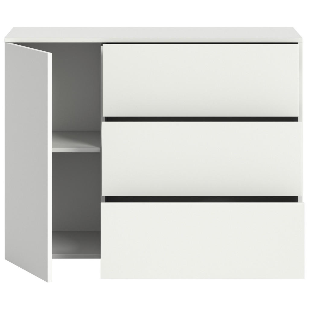 Thumbnail - Sideboard Samba weiß Eiche Artisan Nachbildung B/H/T: ca. 105x80x37 cm