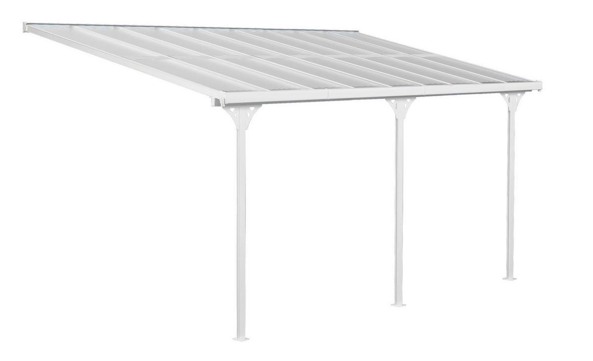 Westmann Terrassenüberdachung Bruce weiß Aluminium B/H/L: ca. 556x270x300 cm Bruce - weiß (300,00/556,00/270,00cm) - Westmann