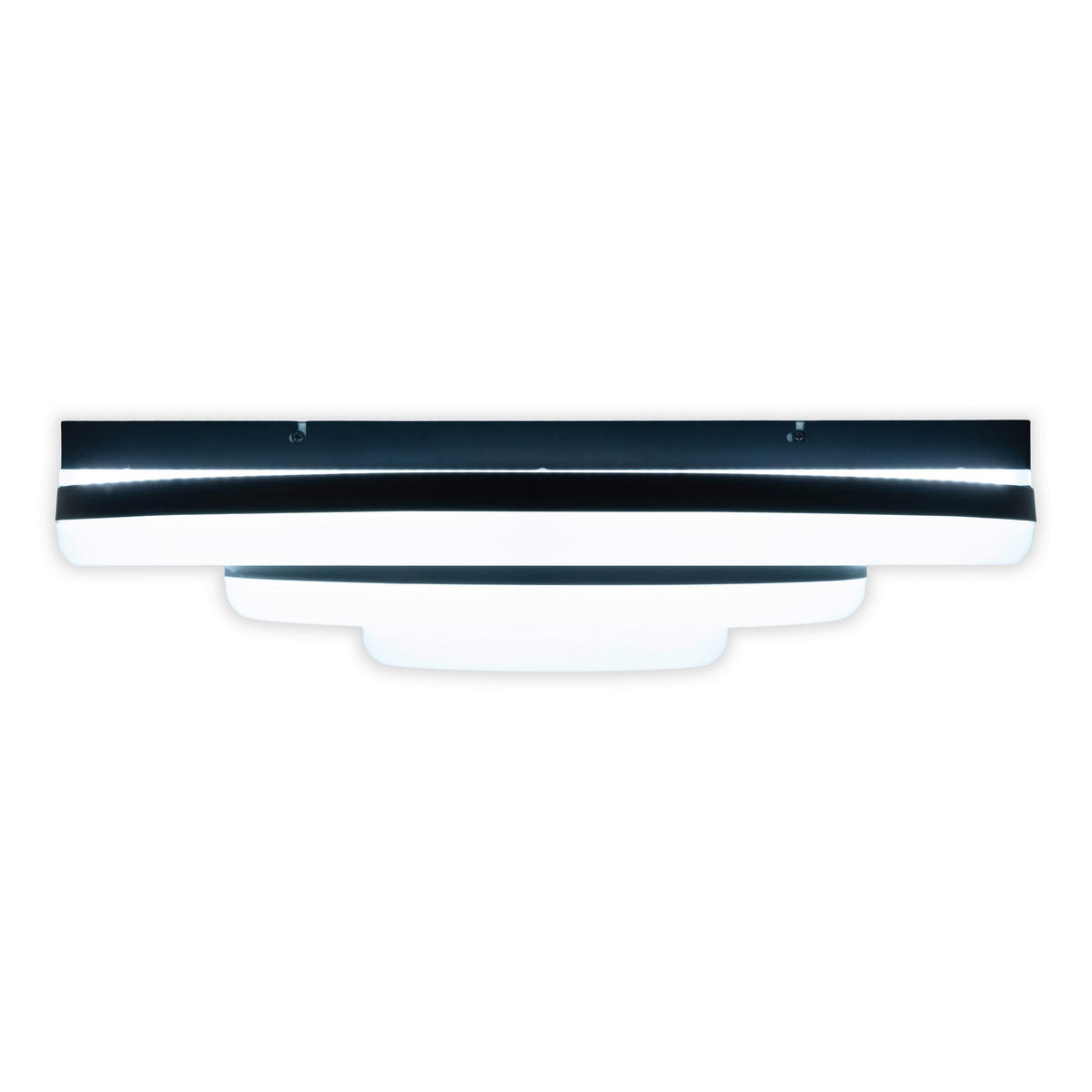 Näve Leuchten Deckenleuchte 1403522 schwarz Kunststoff Metall B/H/T: ca. 60x15,5x60 cm 5 Brennstellen Circulo - schwarz (60,00/15,50/60,00cm) - Näve Leuchten