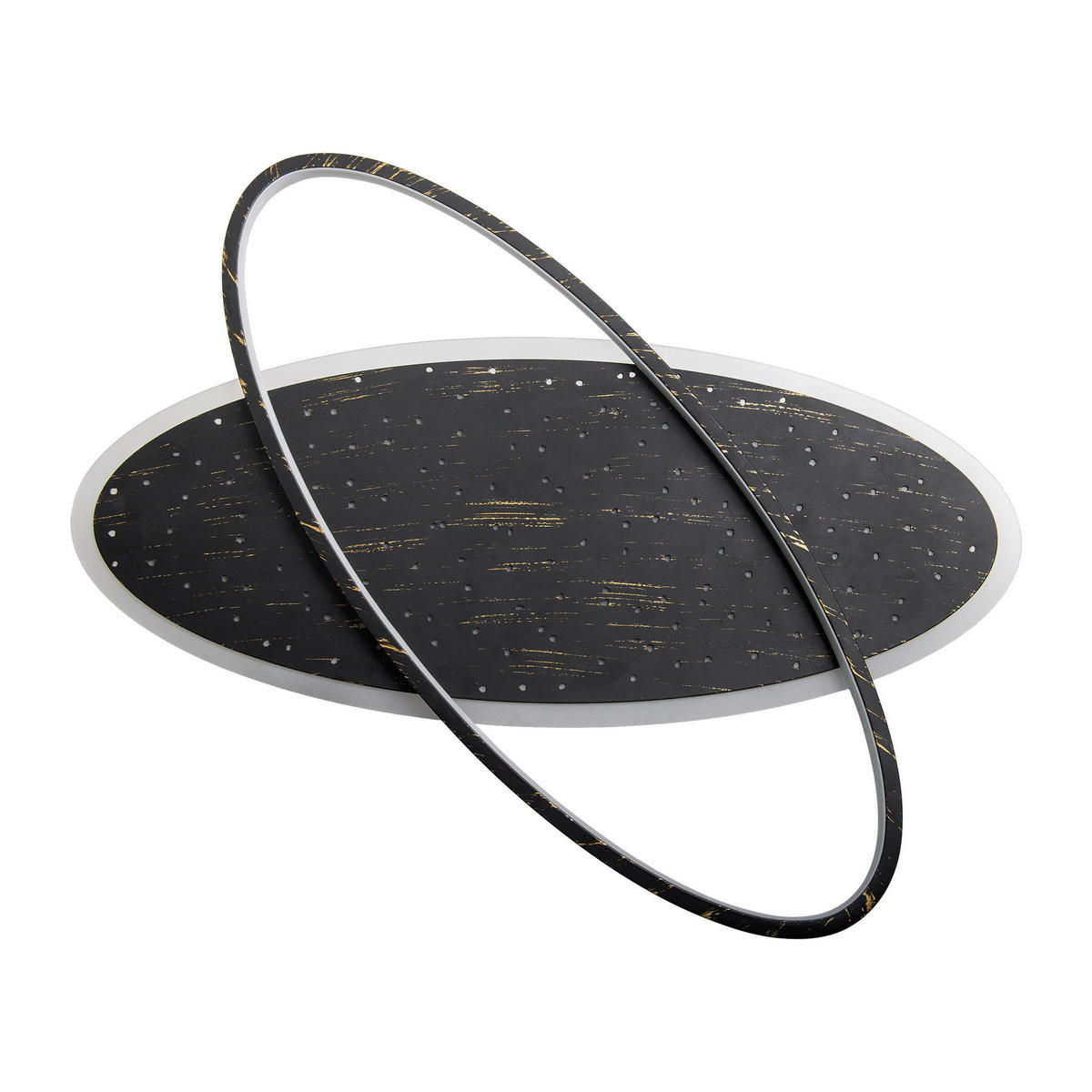 Näve Leuchten LED-Deckenleuchte schwarz Kunststoff Metall B/H/T: ca. 60x6,5x47 cm STELARIS - schwarz (60,00/6,50/47,00cm) - Näve Leuchten