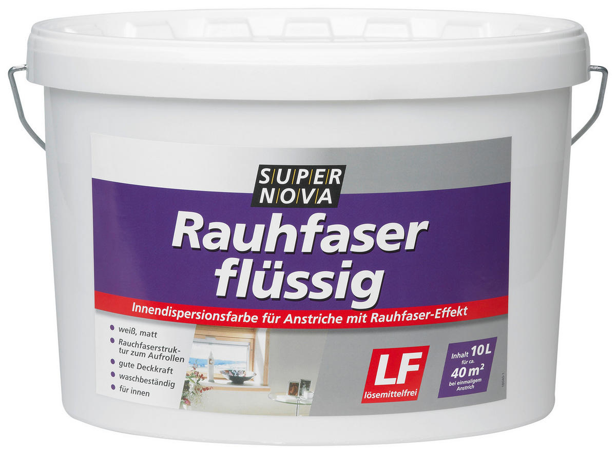 Super-Nova Flüssige Raufaser weiß ca. 10 l Raufaser_flüssig 10l - weiß (10,00l) - Super-Nova