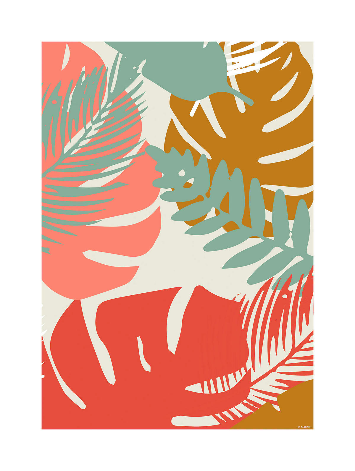 Komar Poster Winter Tropics Black Panther Plants Blätter B/L: ca. 30x40 cm Winter Tropics Black Panther Plants - (30,00/40,00cm) - Komar