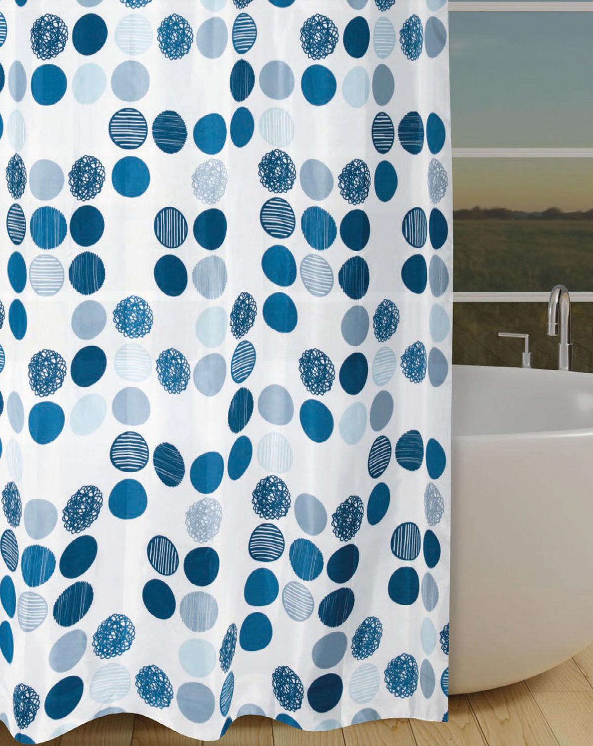 Duschvorhang Polyester B/L: ca. 180x200 cm Duschvorhang_Round - (180,00/200,00cm) - Acus