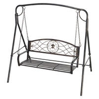 Outsunny Gartenschaukel bronze Metall B/H/L: ca. 123x175x167 cm Gartenschaukel - bronze (167,00/123,00/175,00cm) - Outsunny