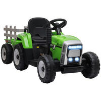 HOMCOM Kinder Elektro-Traktor grün B/H/L: ca. 50x52,5x136,5 cm Kinder Elektro-Traktor - grün (136,50/50,00/52,50cm) - HOMCOM