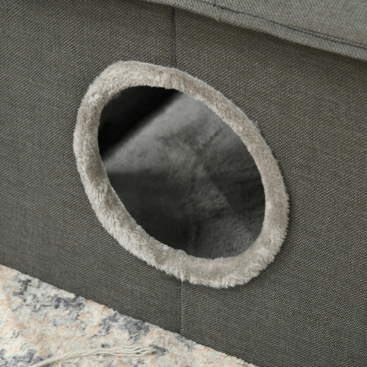 PawHut Katzenhaus grau PVC B/H/L: ca. 43,5x40,5x39 cm Katzenhaus - grau (39,00/43,50/40,50cm) - PawHut