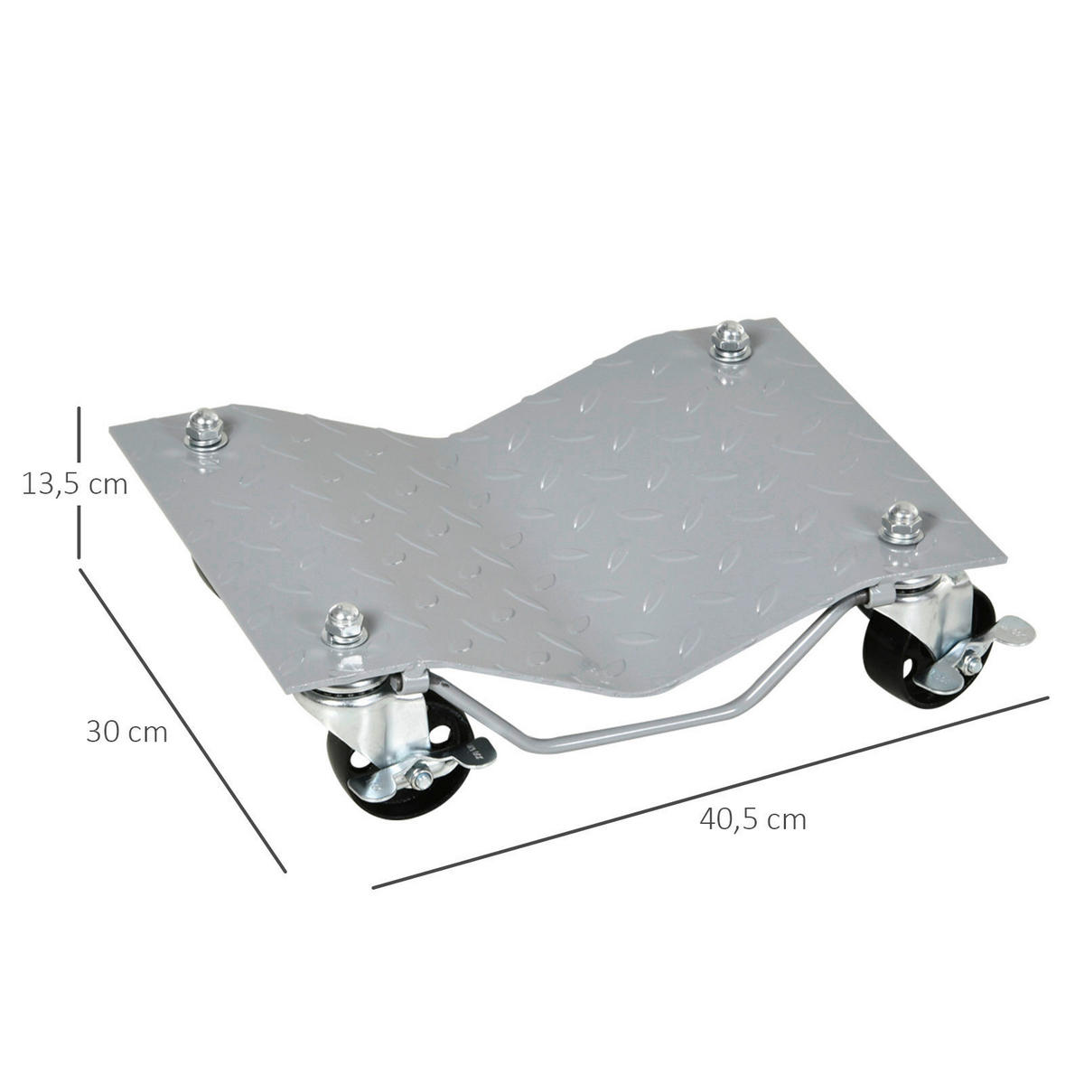 DURHAND Rangierheber im 2er-Set B/H/L: ca. 30x14x41 cm Rangierheber im 2er-Set - grau (41,00/30,00/14,00cm) - DURHAND
