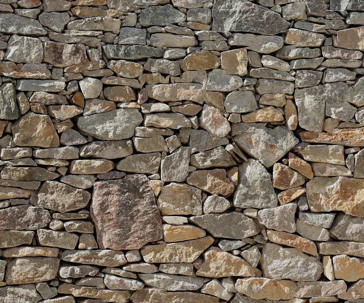 Komar Fototapete Stone Wall B/L: ca. 300x250 cm Stone Wall - (300,00/250,00cm) - Komar