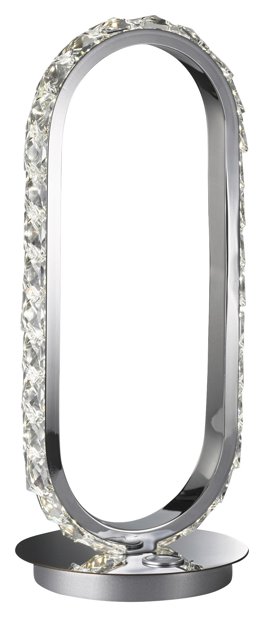WOFI Leuchten Tischleuchte Chrom Kunststoff Metall B/H/L: ca. 13x31x13 cm 1 Brennstellen Tischleuchte Harley - Chrom (13,00/13,00/31,00cm)