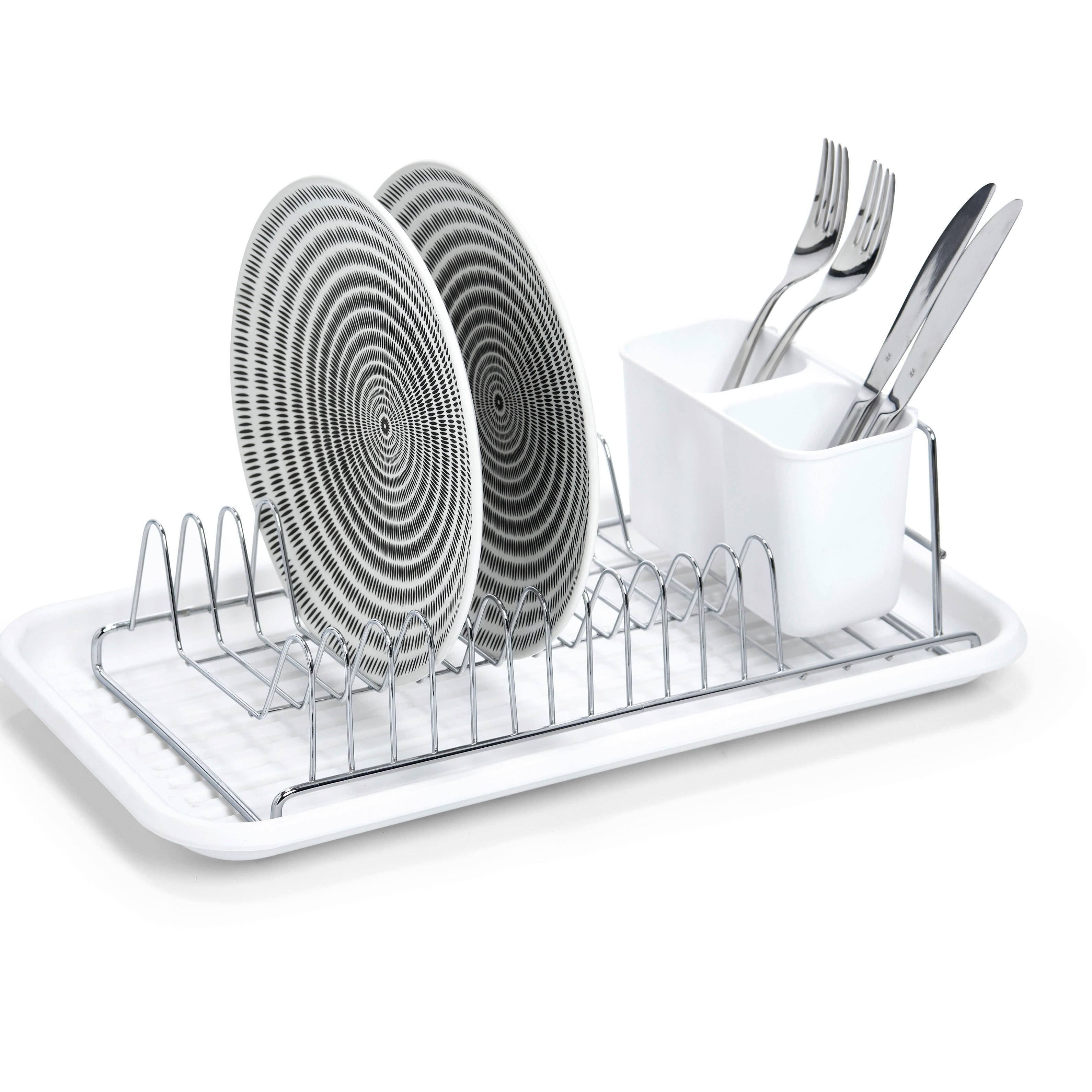 Zeller Geschirrabtropfständer weiß Metall B/H/L: ca. 24x13x43,5 cm Geschirrabtropfständer - weiß (43,50/24,00/13,00cm) - Zeller