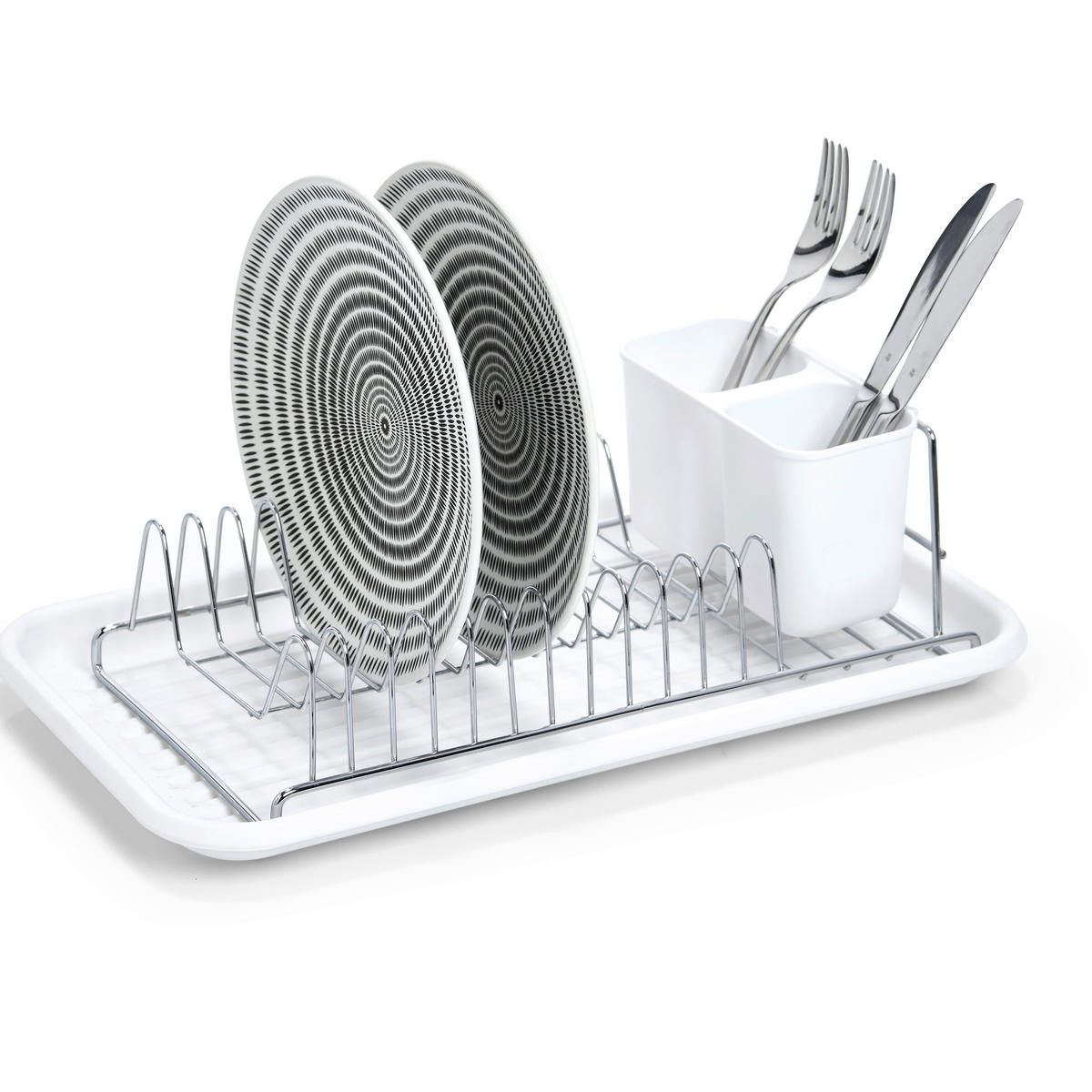 Zeller Geschirrabtropfständer weiß Metall B/H/L: ca. 24x13x43,5 cm Geschirrabtropfständer - weiß (43,50/24,00/13,00cm) - Zeller