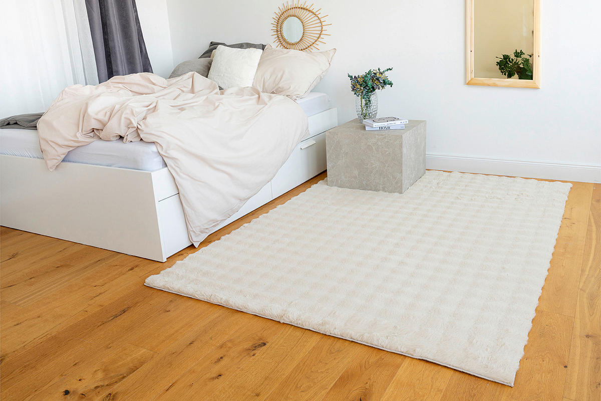Padiro Hochflorteppich Hailey 125 creme B/H/L: ca. 80x3x150 cm Hailey 125 - creme (150,00/80,00/3,00cm) - Padiro