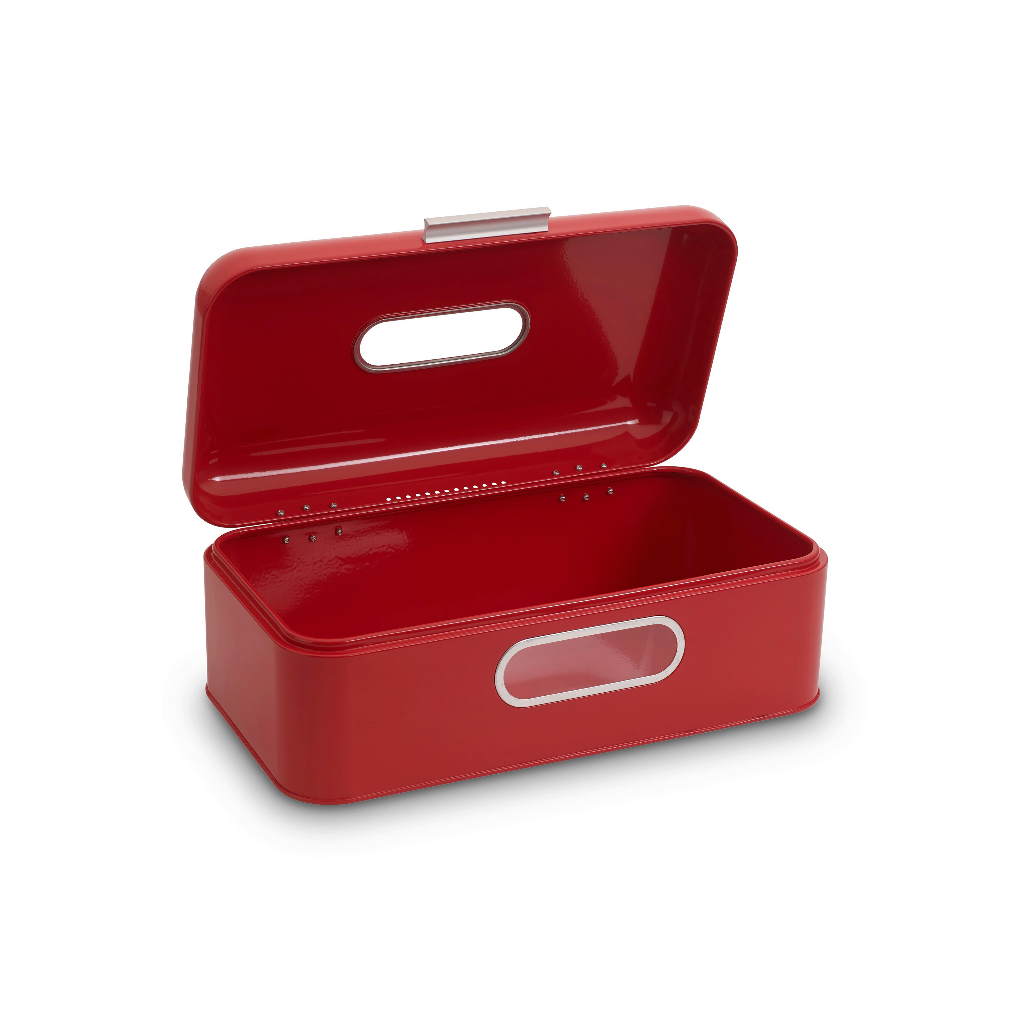 ECHTWERK Brotkasten Retro rot Metall B/H/L: ca. 23,8x17x42,5 cm Retro - rot (42,50/23,80/17,00cm) - ECHTWERK
