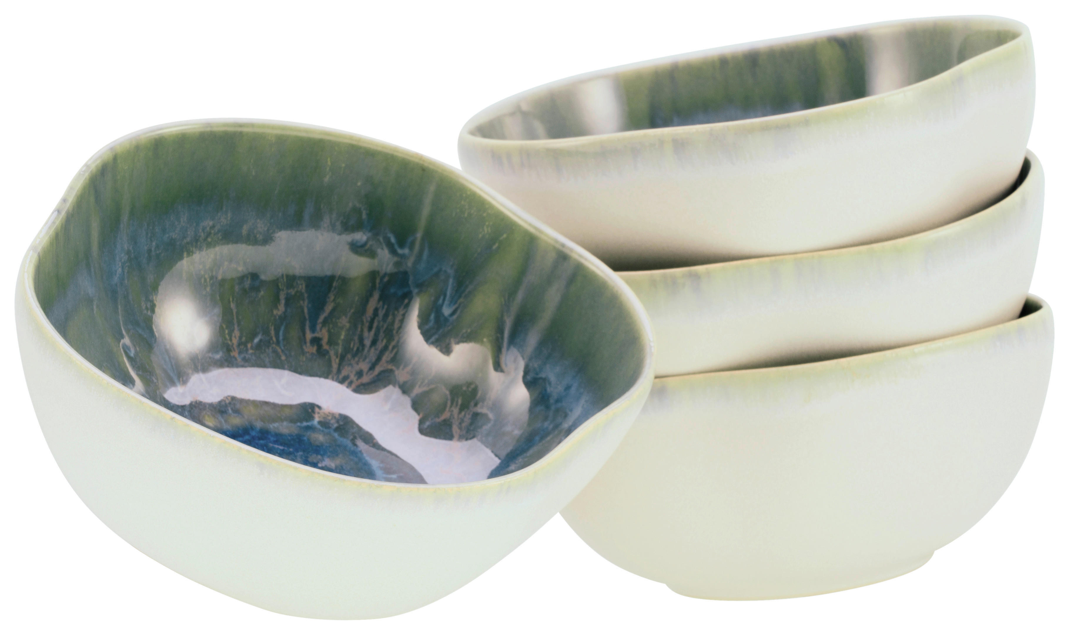 CreaTable Schalen-Set Yuki multicolor Steinzeug D: ca. 16 cm Yuki - multicolor (16,00cm) - CreaTable