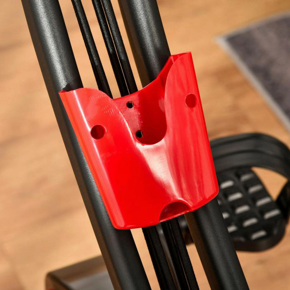 HOMCOM Fahrradtrainer schwarz Stahl B/H/L: ca. 51x115x97 cm Fahrradtrainer - rot/schwarz (97,00/51,00/115,00cm) - HOMCOM