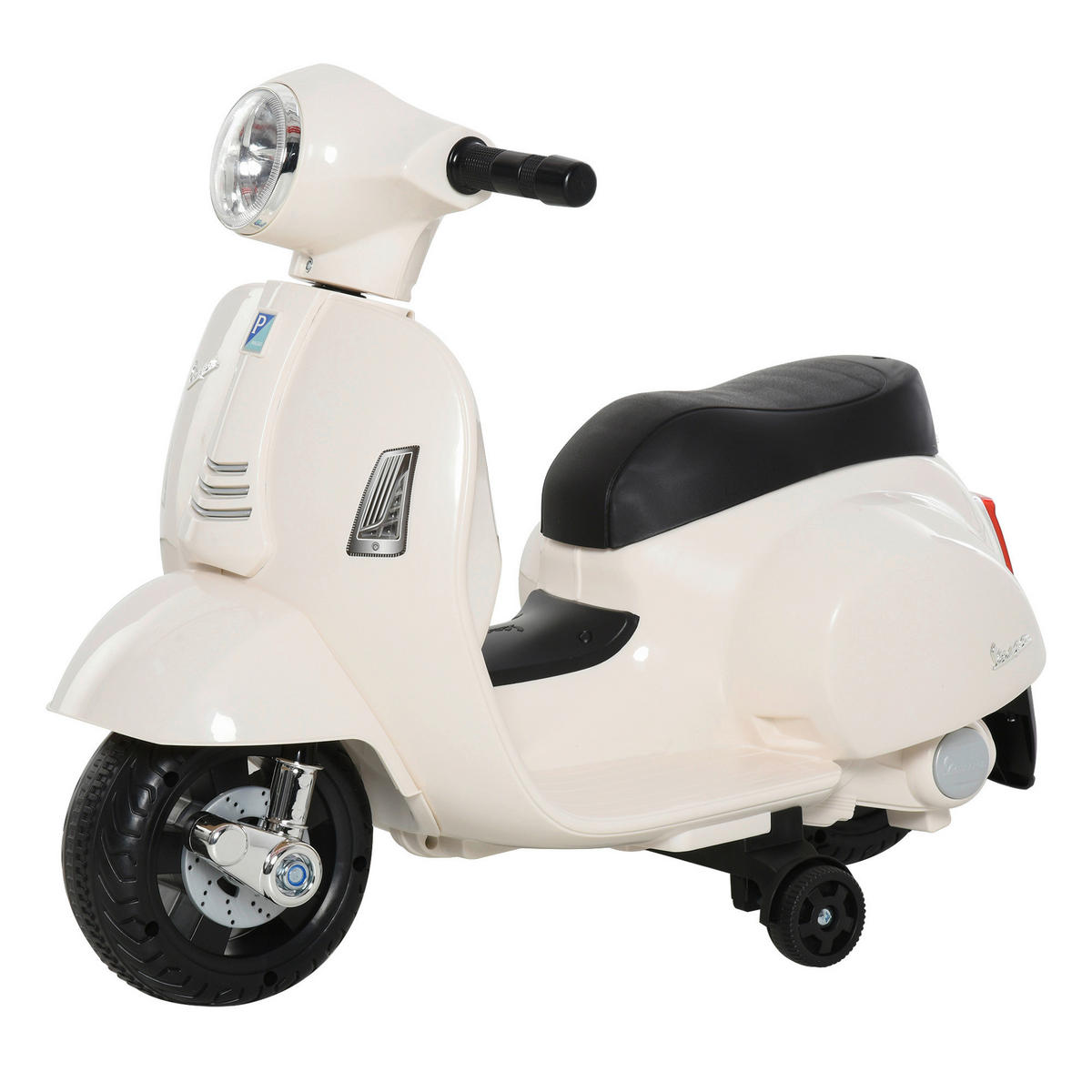 HOMCOM Elektrisches-Kindermofa weiß B/H/L: ca. 38x52x66,5 cm Elektrisches-Kindermofa - weiß (66,50/38,00/52,00cm) - HOMCOM