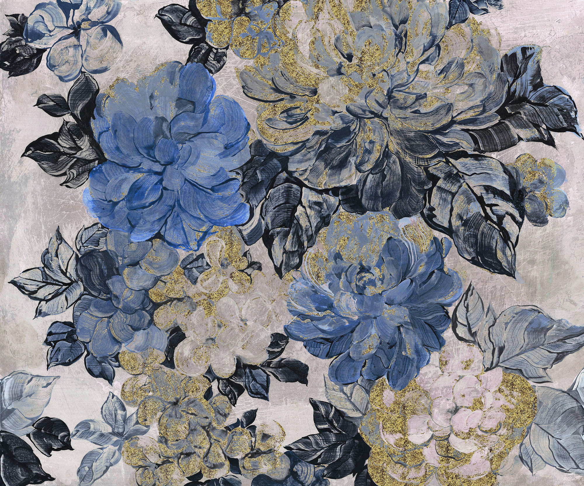 Komar Fototapete Vintage blue Garden B/L: ca. 300x250 cm Vintage blue Garden - (300,00/250,00cm) - Komar