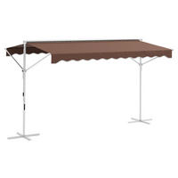 Outsunny Markise braun B/H/L: ca. 298x395x255 cm Standmarkise - braun (255,00/298,00/395,00cm) - Outsunny