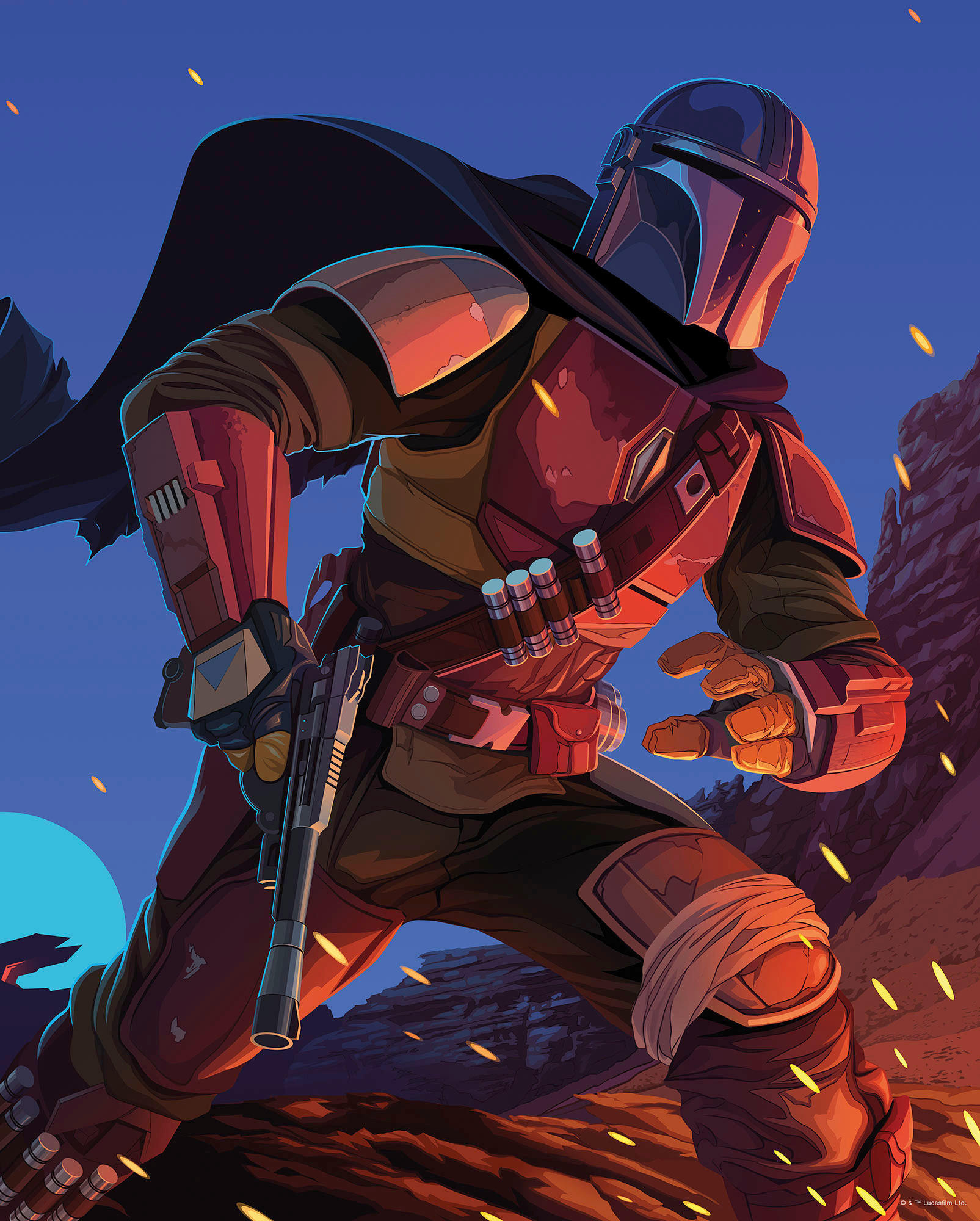 Komar Poster Mandalorian Ambush Disney B/L: ca. 40x50 cm günstig online kaufen