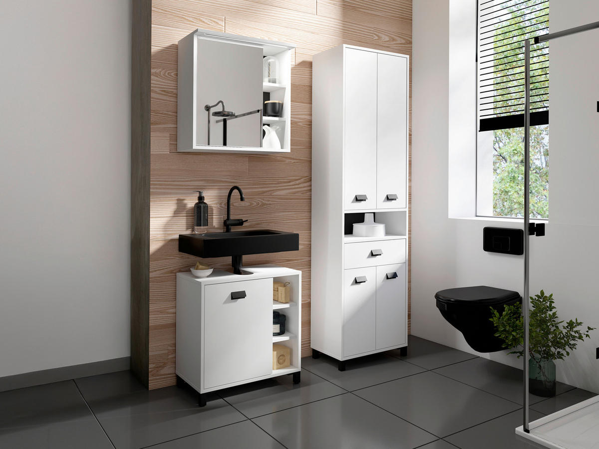 Badezimmer-Set WELLNESS, Set 3-tlg. weiß WELLNESS, Set 3-tlg. - weiß - byLIVING