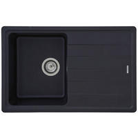 Respekta Einbauspüle Columbia 78 x 50 S schwarz Granitverbundmaterial B/H/T: ca. 100x18,5x50 cm Columbia 78 x 50 S - schwarz (100,00/18,50/50,00cm) - Respekta