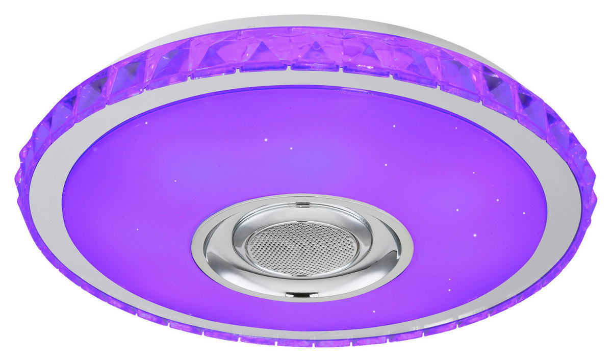POCOline Deckenleuchte Sonido weiß Chrom Kunststoff Metall H/D: ca. 8x41 cm Sonido - weiß/Chrom (41,00/8,00cm) - POCOline