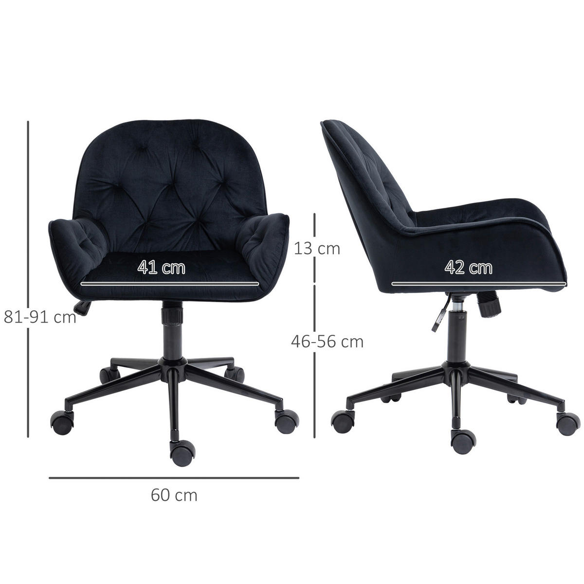Chefsessel 921-586 schwarz 921-586 - schwarz (60,00/91,00/61,00cm) - Vinsetto