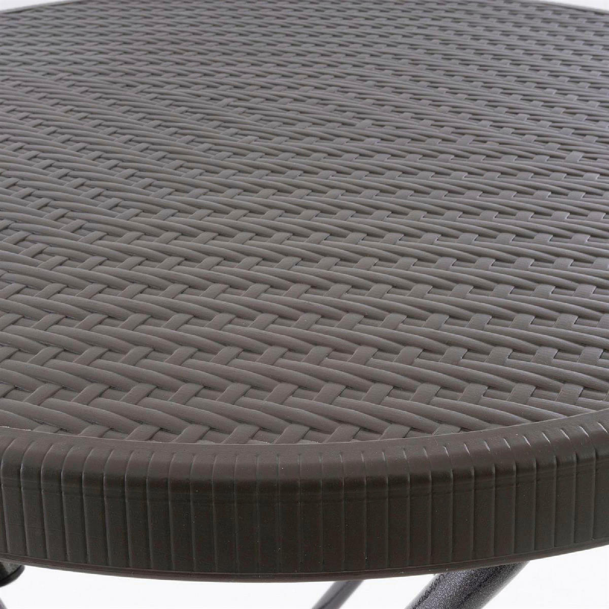 VCM Stehtisch braun Kunststoff H/D: ca. 110x80 cm Stehtisch - braun (80,00/110,00cm) - VCM