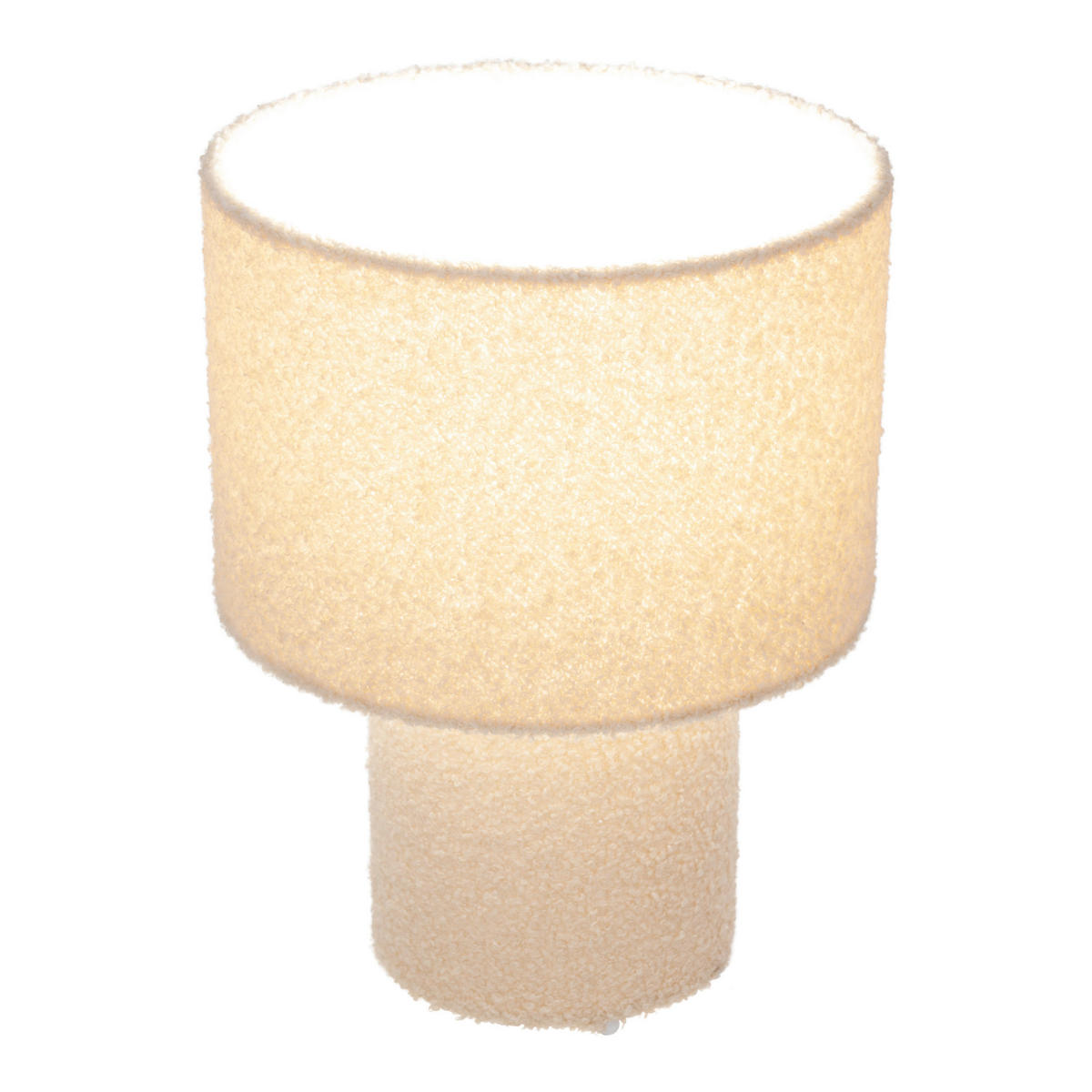 Näve Leuchten Tischleuchte beige Metall Textil Kunststoff B/H/T/D: ca. 23x31x23x23 cm E27 1 Brennstellen FLUFFY - beige (23,00/31,00/23,00cm) - Näve Leuchten