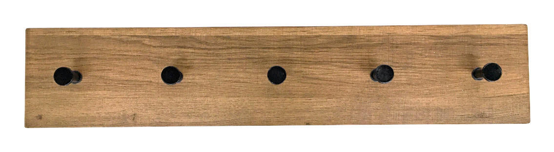 Garderobenleiste  Eiche Nachbildung B/H/T: ca. 60x12x5 cm Parma_2_Garderobenleiste - Eiche/schwarz (60,00/12,00/5,00cm)