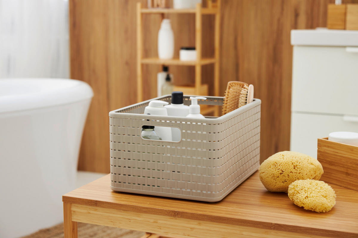 Rotho Korb COUNTRY Cappuccino B/H/L: ca. 27,8x19,1x36,8 cm COUNTRY - Cappuccino (36,80/27,80/19,10cm) - Rotho
