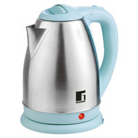 BERGNER Wasserkocher BG-50005-BL blau Edelstahl Kunststoff B/H/L: ca. 24x16x21 cm ca. 1,8 l RETRO - blau (21,00/24,00/16,00cm) - BERGNER