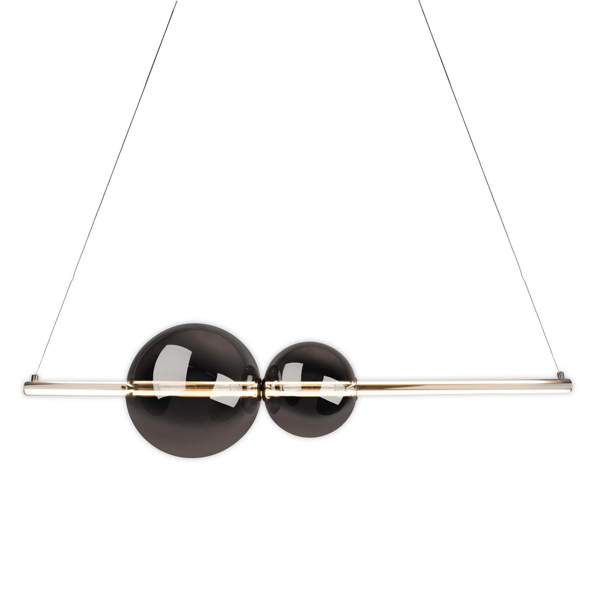 Näve Leuchten LED-Pendelleuchte Chrom Kunststoff Glas B/H/T: ca. 105,3x150x25 cm NOVA - Chrom (105,30/150,00/25,00cm) - Näve Leuchten