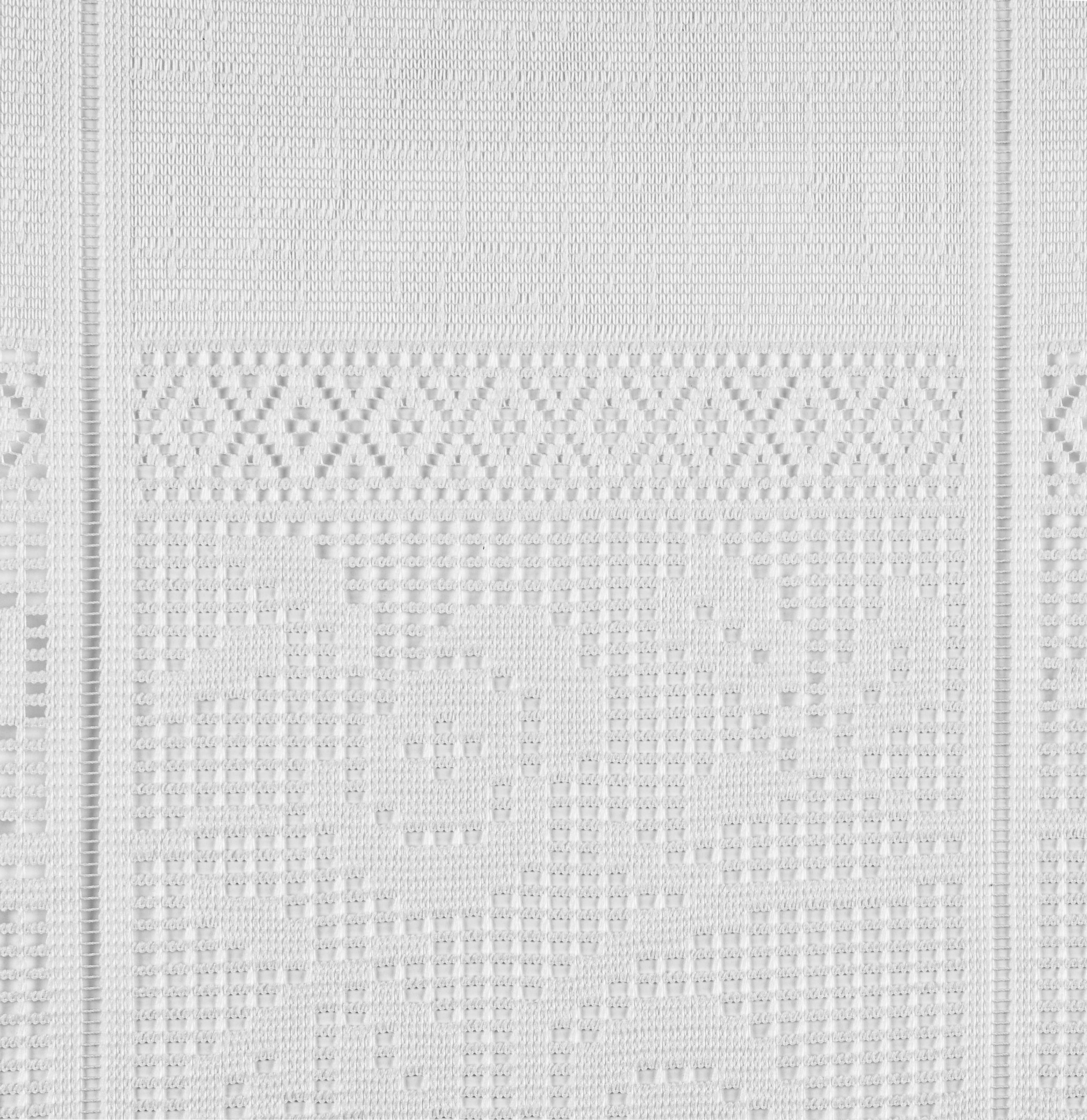 Scheibengardinen-Meterware weiß H: ca. 45 cm Scheibengardine - weiß (45,00cm)