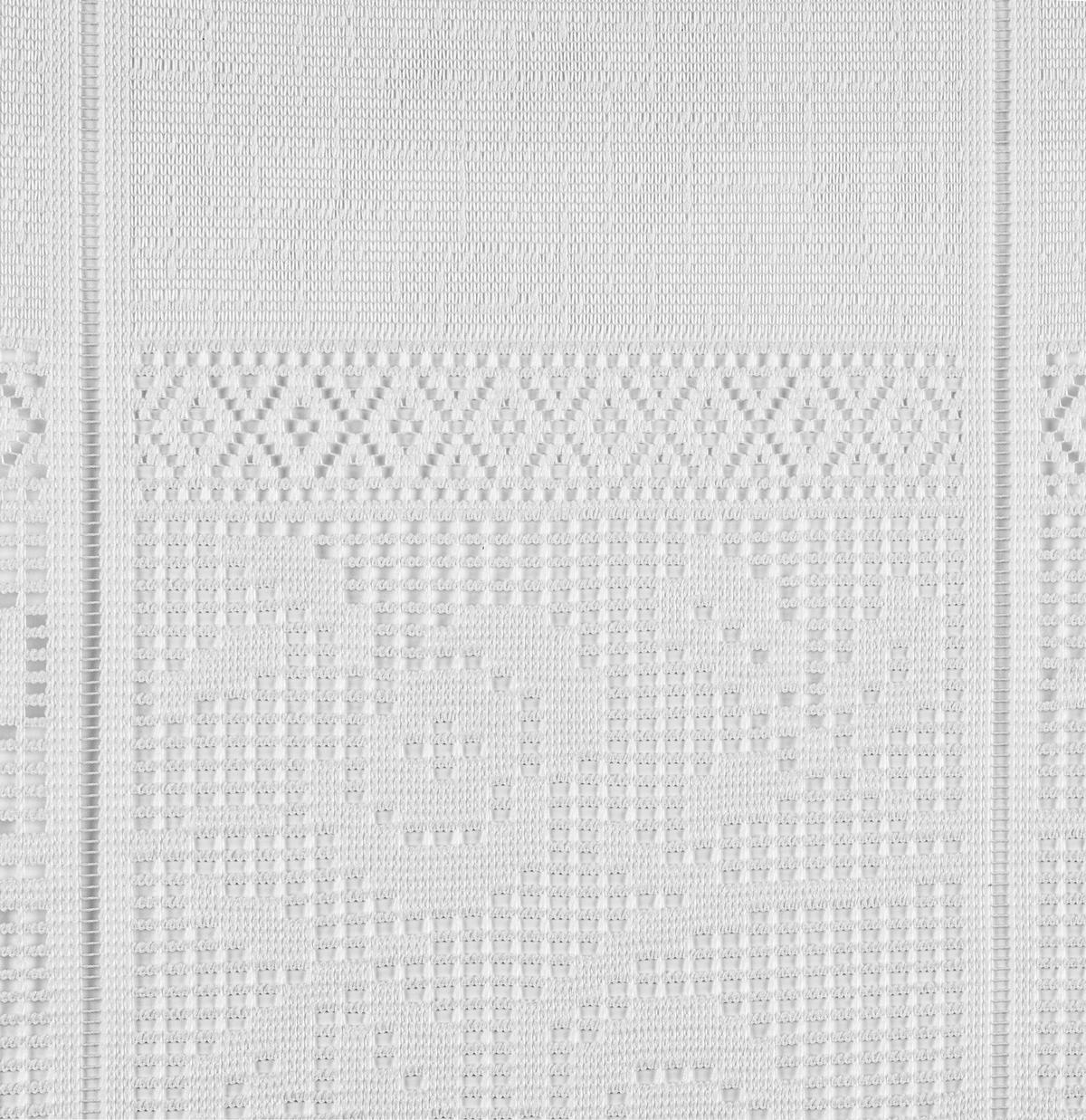 Scheibengardinen-Meterware weiß H: ca. 45 cm Scheibengardine - weiß (45,00cm)