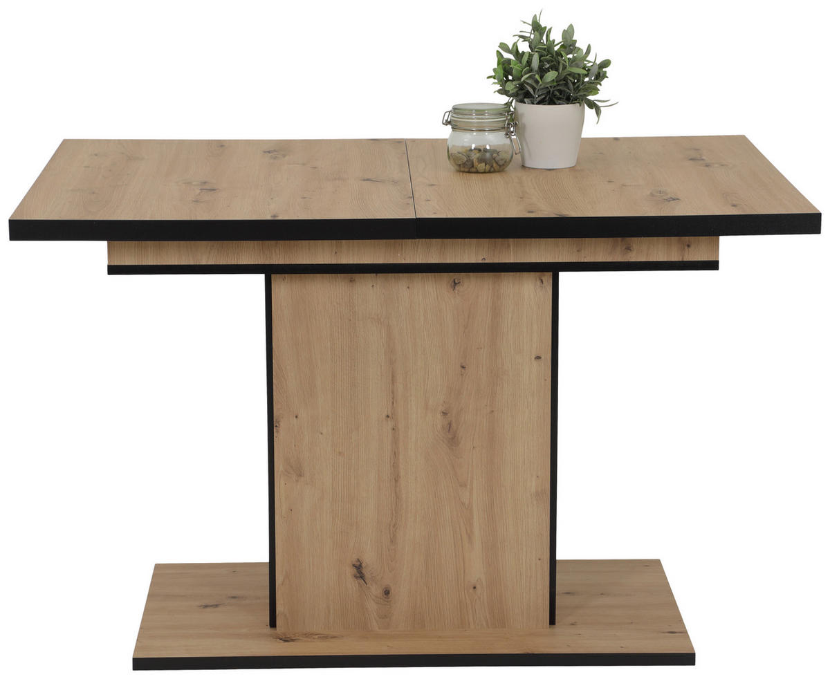 Essgruppe Luise II Eiche anthrazit Microfaser B/H/T: ca. 160x76x80 cm Luise II - Eiche/anthrazit (160,00/76,00/80,00cm) - Hela
