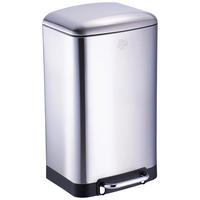 Dirt Devil Treteimer silber Edelstahl B/H/T: ca. 34,5x61,5x32,5 cm Treteimer 30l - silber (34,50/61,50/32,50cm) - Dirt Devil