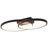 Reality LED-Deckenleuchte R64482134 Malaga weiß schwarz Metall B/H/T: ca. 57x8x30 cm 1 Brennstellen Malaga - weiß/schwarz (57,00/8,00/30,00cm) - Reality