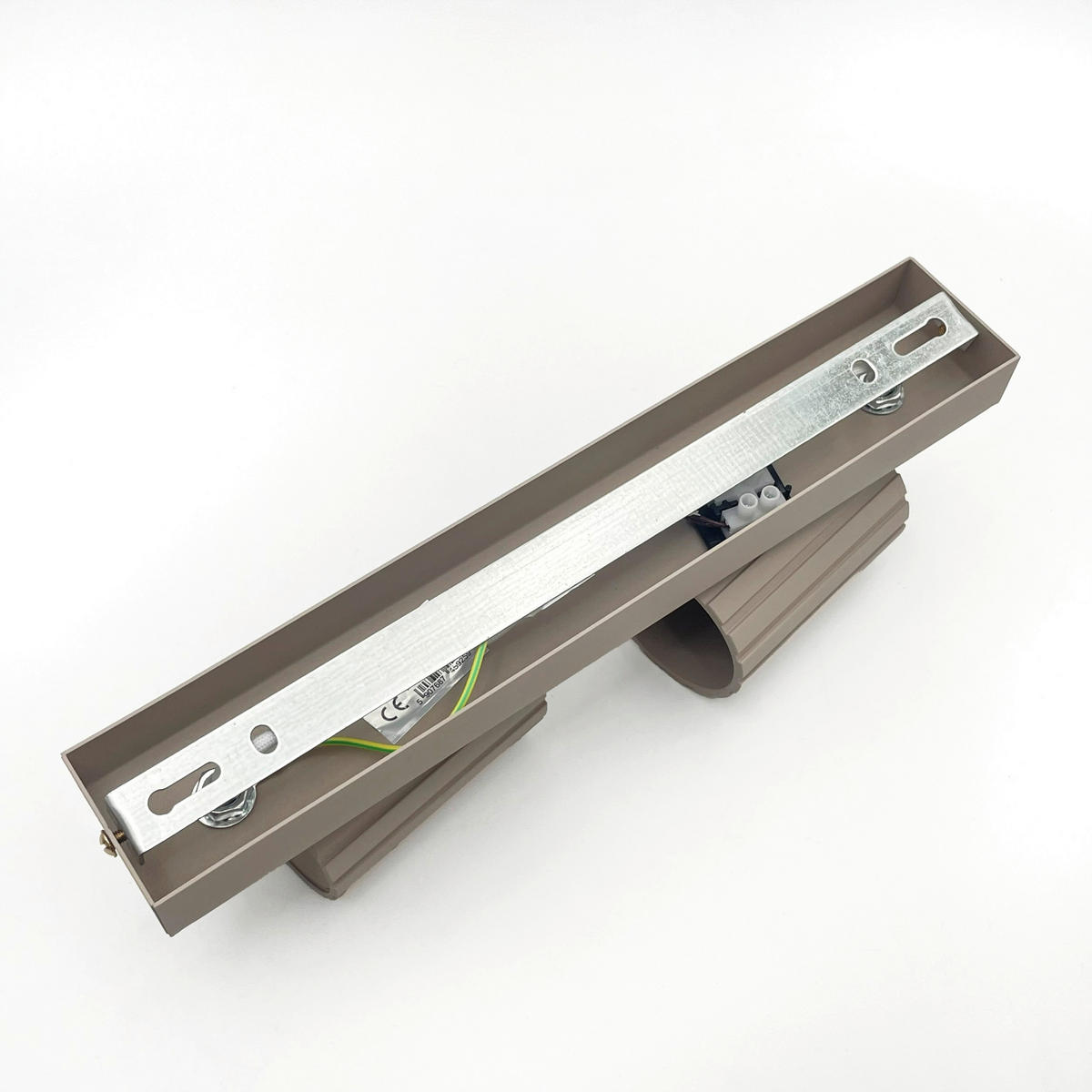 Lamkur Strahler beige Stahl B/H/L: ca. 6,5x16,5x30 cm 2 Brennstellen Prisma - beige (30,00/6,50/16,50cm) - Lamkur