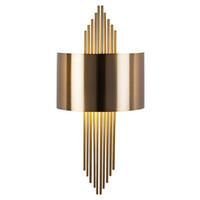 Opviq Wandleuchte Ringel bronze Eisen B/H/T/L: ca. 10x22x10x75 cm E27 1 Brennstellen Ringel - bronze (75,00/10,00/22,00cm) - Opviq