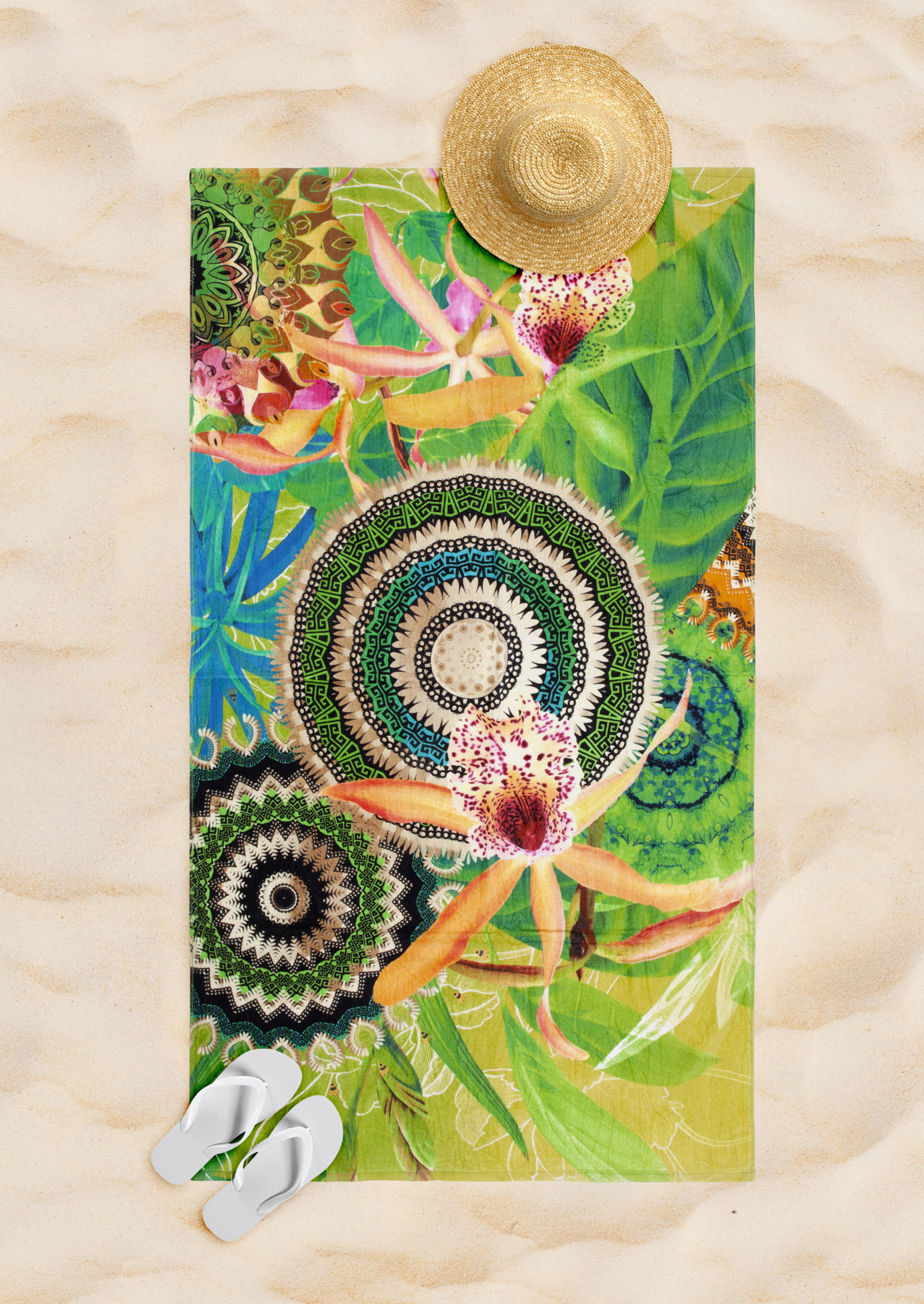 Strandtuch Yissa Multi Baumwolle B/L: ca. 100x180 cm Yissa - Multi (100,00/180,00cm) - HIP