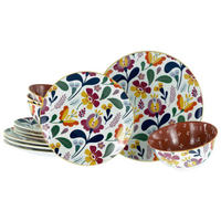 CreaTable Teller-Set Folklore bunt Steinzeug Folklore - bunt - CreaTable