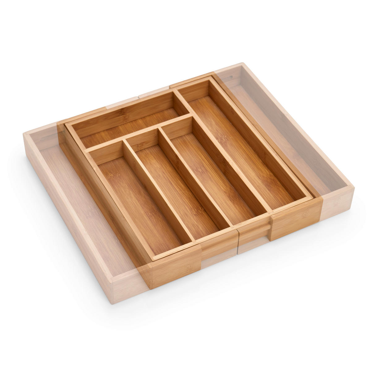 Zeller Besteckkasten ausziehbar natur Bambus B/H/L: ca. 29x5x33,5 cm Besteckkasten_ausziehbar - natur (33,50/29,00/5,00cm) - Zeller