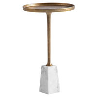 Beistelltisch gold Optik Marmor B/H/T: ca. 34x58x34 cm Beistelltisch - gold (34,00/58,00/34,00cm) - Wohnling