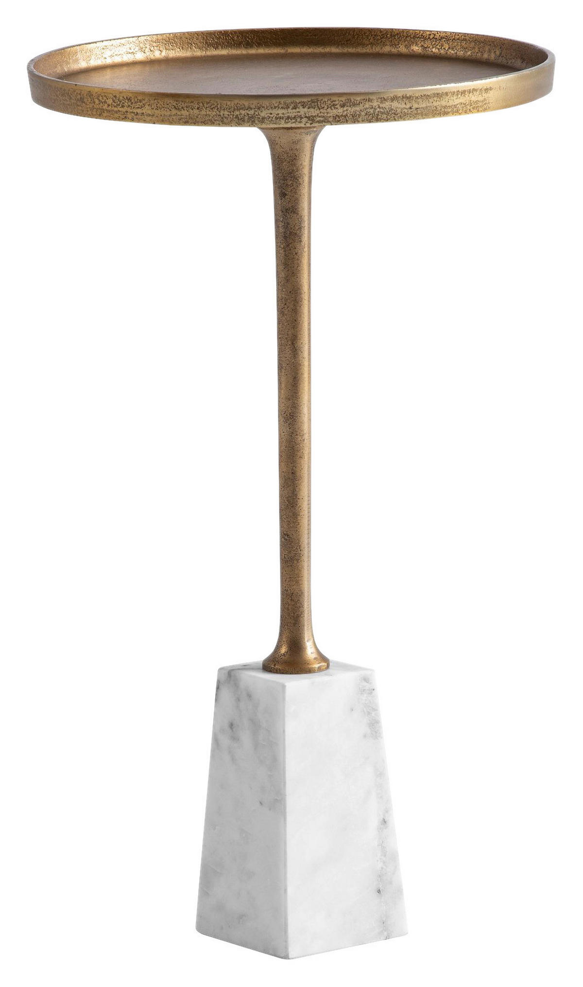 Beistelltisch gold Optik Marmor B/H/T: ca. 34x58x34 cm Beistelltisch - gold (34,00/58,00/34,00cm) - Wohnling
