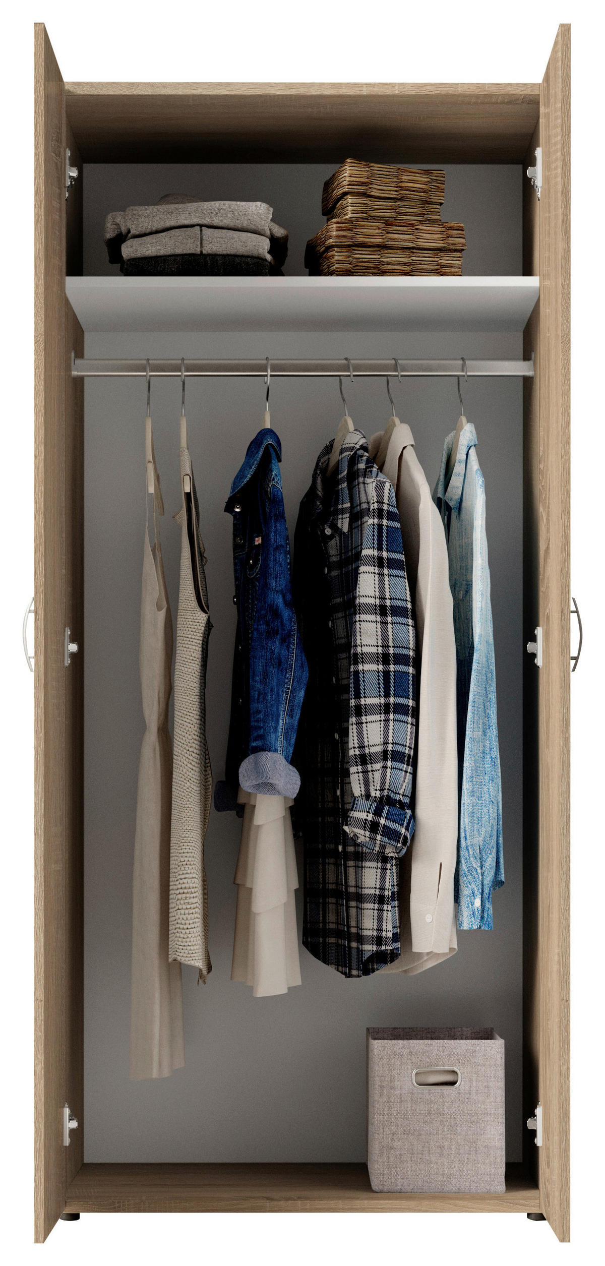 Kleiderschrank Joe Eiche Sonoma Nachbildung B/H/T: ca. 81x176x50,8 cm Joe - Eiche (81,00/176,00/50,80cm)