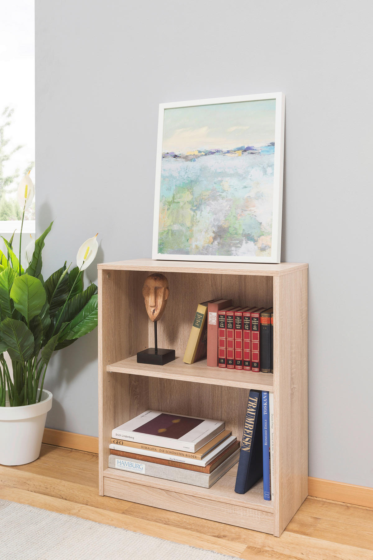 Regal Peggy 4 Eiche Sonoma Nachbildung B/H/T: ca. 58x72x28 cm Peggy 4 - Eiche (58,00/72,00/28,00cm)