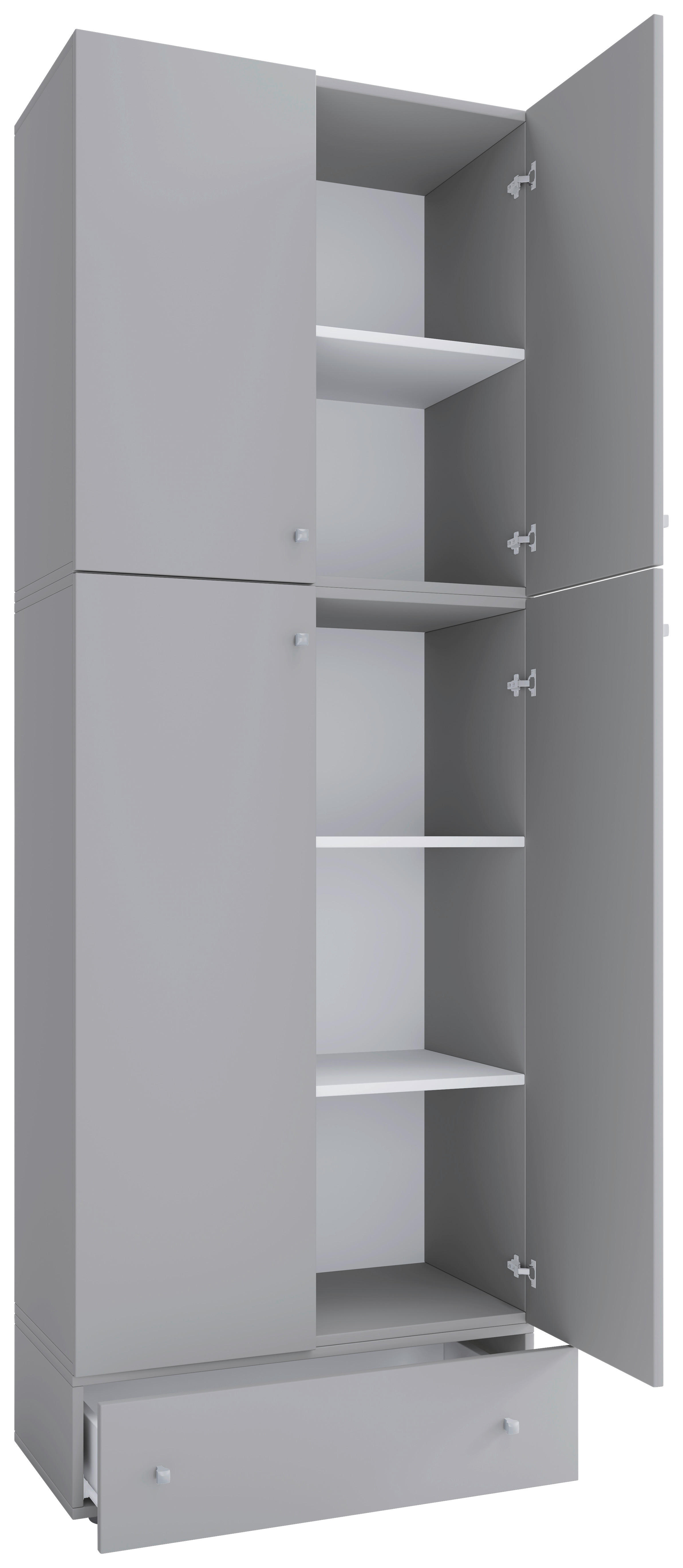 Kleiderschrank Lona grau B/H/T: ca. 70x200x39 cm Lona - grau (70,00/200,00/39,00cm) - VCM Möbel